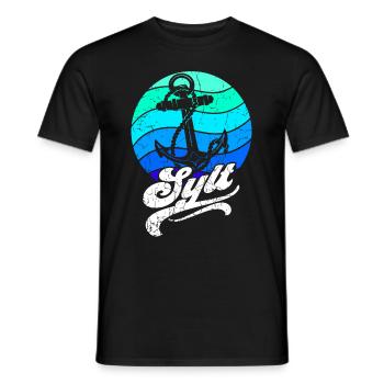 Sylt - Männer T-Shirt - Schwarz - Vorne - AI Model Male 178 light (178cm)