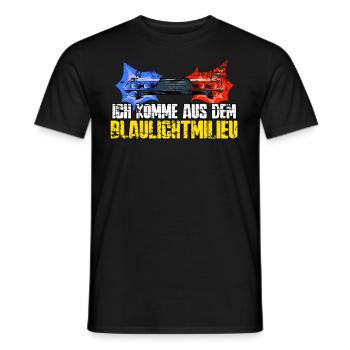 Polizist Polizei - Männer T-Shirt - Schwarz - Vorne - AI Model Male 178 light (178cm)