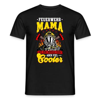 Feuerwehrfrauen Feuerwehrfrau - Männer T-Shirt - Schwarz - Vorne - AI Model Male 178 light (178cm)