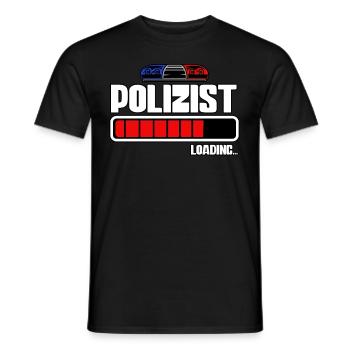 Polizist Loading Polizei - Männer T-Shirt - Schwarz - Vorne - AI Model Male 178 light (178cm)