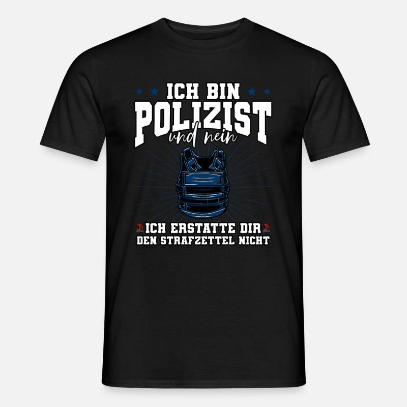 Ich Bin Polizist Polizei - Männer T-Shirt - Schwarz