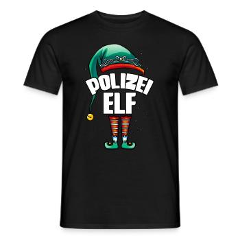 Polizist Polizei - Männer T-Shirt - Schwarz - Vorne - AI Model Male 178 light (178cm)