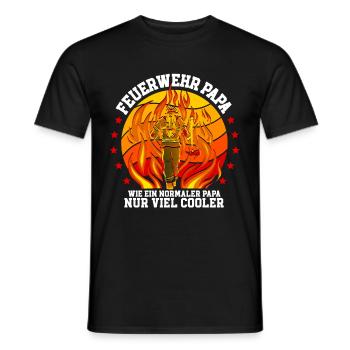 Feuerwehr Papa Feuerwehrmann - Männer T-Shirt - Schwarz - Vorne - AI Model Male 178 light (178cm)
