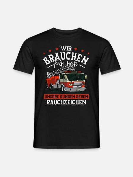 Feuerwehr Feuerwehrmann - Männer T-Shirt - Schwarz