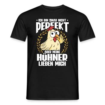 Huhn Hühner - Männer T-Shirt - Schwarz - Vorne - AI Model Male 178 light (178cm)
