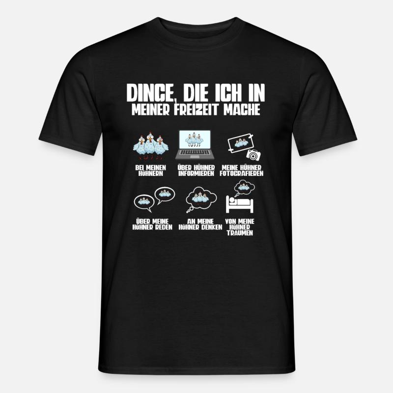 Huhn Hühner - Männer T-Shirt - Schwarz