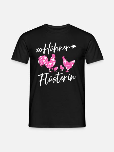 Huhn Hühner Flüstererin - Männer T-Shirt - Schwarz