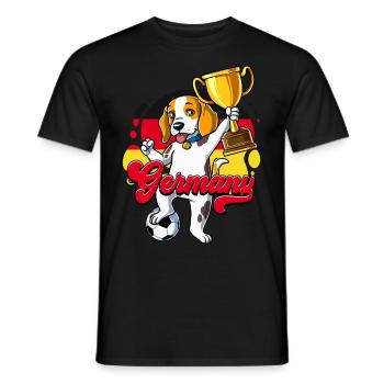 Germany Football - Men's T-Shirt - black - Front - AI Model Male 178 light (178cm)