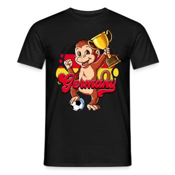 Germany Football - Men's T-Shirt - black - Front - AI Model Male 178 light (178cm)