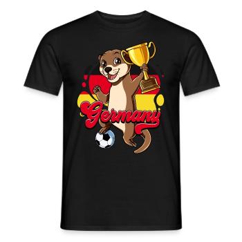Deutschland Fußball - Männer T-Shirt - Schwarz - Vorne - AI Model Male 178 light (178cm)