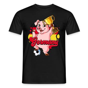 Deutschland Fußball - Männer T-Shirt - Schwarz - Vorne - AI Model Male 178 light (178cm)