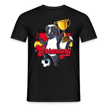 Deutschland Fußball - Männer T-Shirt - Schwarz - Vorne - AI Model Male 178 light (178cm)