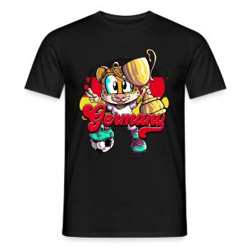 Deutschland Fußball - Männer T-Shirt - Schwarz - Vorne - AI Model Male 178 light (178cm)