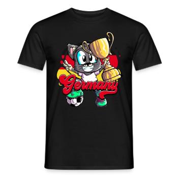 Allemagne Football - T-shirt homme - noir - Devant - AI Model Male 178 light (178cm)