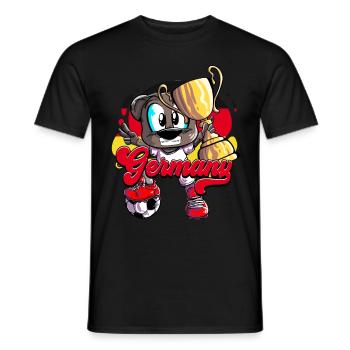Allemagne Football - T-shirt homme - noir - Devant - AI Model Male 178 light (178cm)