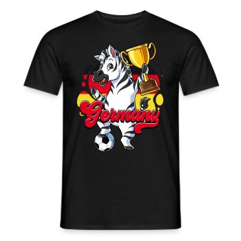 Deutschland Fußball - Männer T-Shirt - Schwarz - Vorne - AI Model Male 178 light (178cm)