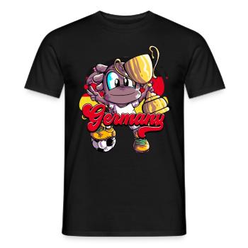 Deutschland Fußball - Männer T-Shirt - Schwarz - Vorne - AI Model Male 178 light (178cm)