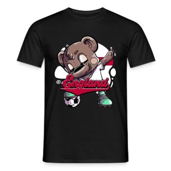 England Fußball - Männer T-Shirt - Schwarz - Vorne - AI Model Male 178 light (178cm)
