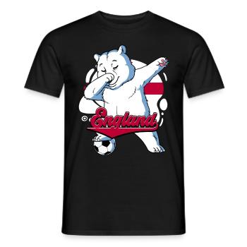 England Fußball - Männer T-Shirt - Schwarz - Vorne - AI Model Male 178 light (178cm)
