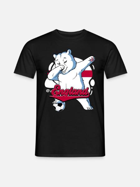 England Fußball - Männer T-Shirt - Schwarz