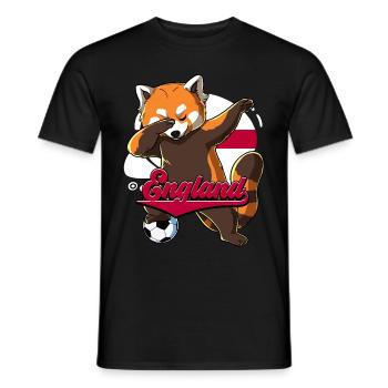 England Fußball - Männer T-Shirt - Schwarz - Vorne - AI Model Male 178 light (178cm)