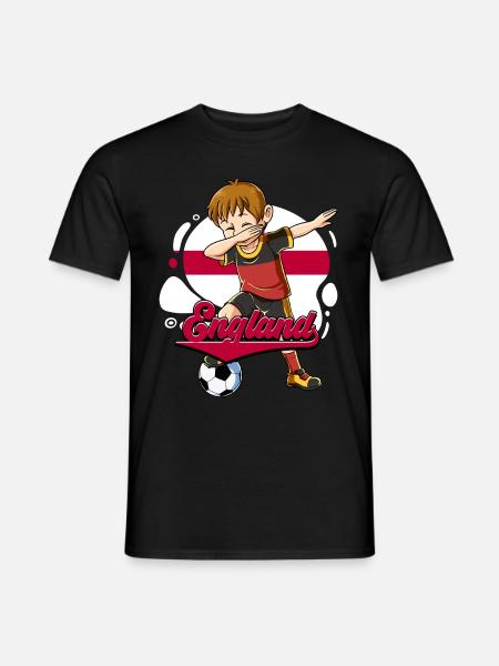 England Fußball - Männer T-Shirt - Schwarz