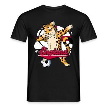 England Fußball - Männer T-Shirt - Schwarz - Vorne - AI Model Male 178 light (178cm)