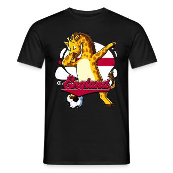 England Fußball - Männer T-Shirt - Schwarz - Vorne - AI Model Male 178 light (178cm)