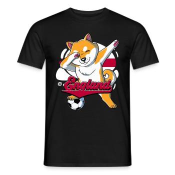 England Fußball - Männer T-Shirt - Schwarz - Vorne - AI Model Male 178 light (178cm)