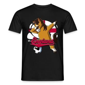 England Fußball - Männer T-Shirt - Schwarz - Vorne - AI Model Male 178 light (178cm)