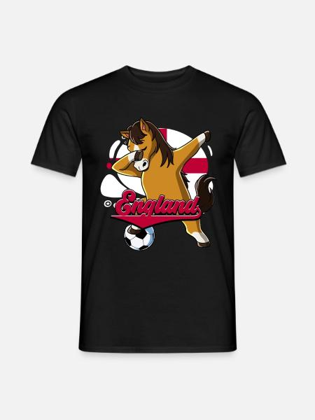 England Fußball - Männer T-Shirt - Schwarz