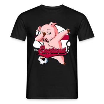England Fußball - Männer T-Shirt - Schwarz - Vorne - AI Model Male 178 light (178cm)