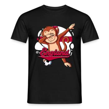 England Fußball - Männer T-Shirt - Schwarz - Vorne - AI Model Male 178 light (178cm)