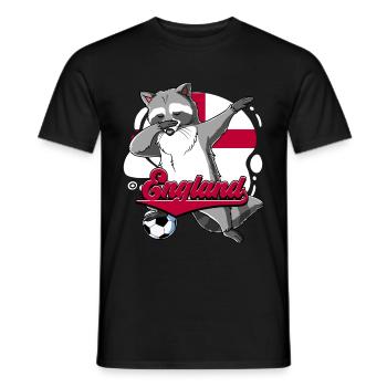 England Fußball - Männer T-Shirt - Schwarz - Vorne - AI Model Male 178 light (178cm)