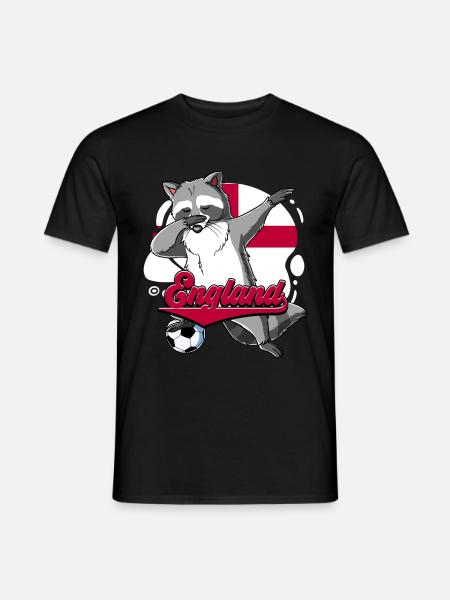 England Fußball - Männer T-Shirt - Schwarz