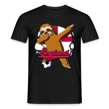 England Fußball - Männer T-Shirt - Schwarz - Vorne - AI Model Male 178 light (178cm)