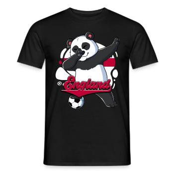 England Fußball - Männer T-Shirt - Schwarz - Vorne - AI Model Male 178 light (178cm)