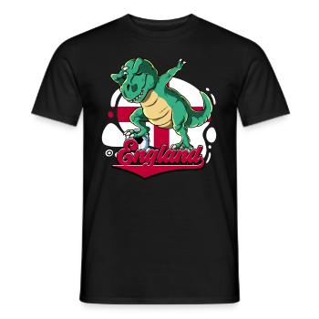 England Fußball - Männer T-Shirt - Schwarz - Vorne - AI Model Male 178 light (178cm)