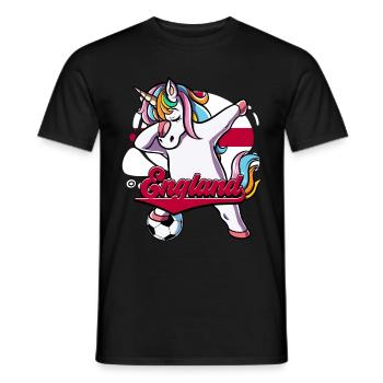 England Fußball - Männer T-Shirt - Schwarz - Vorne - AI Model Male 178 light (178cm)
