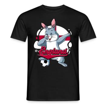 England Fußball - Männer T-Shirt - Schwarz - Vorne - AI Model Male 178 light (178cm)