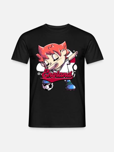 England Fußball - Männer T-Shirt - Schwarz