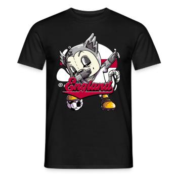 England Fußball - Männer T-Shirt - Schwarz - Vorne - AI Model Male 178 light (178cm)