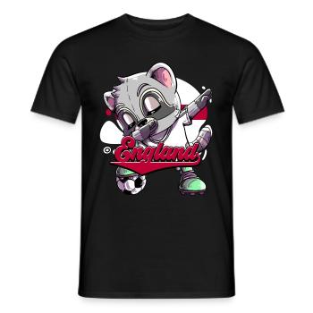 England Fußball - Männer T-Shirt - Schwarz - Vorne - AI Model Male 178 light (178cm)