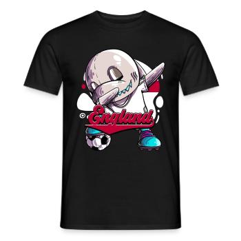 England Fußball - Männer T-Shirt - Schwarz - Vorne - AI Model Male 178 light (178cm)