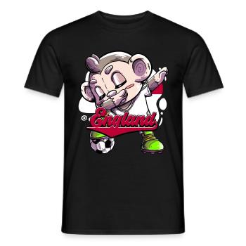 England Fußball - Männer T-Shirt - Schwarz - Vorne - AI Model Male 178 light (178cm)