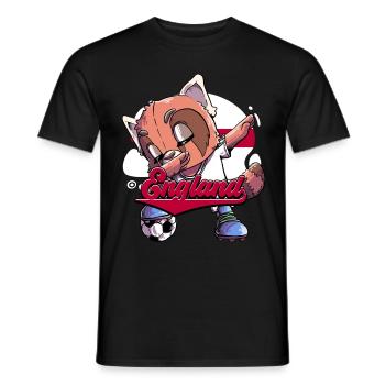 England Fußball - Männer T-Shirt - Schwarz - Vorne - AI Model Male 178 light (178cm)
