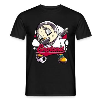 England Fußball - Männer T-Shirt - Schwarz - Vorne - AI Model Male 178 light (178cm)