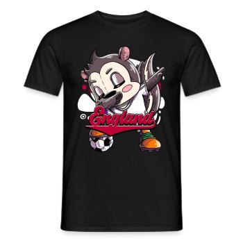England Fußball - Männer T-Shirt - Schwarz - Vorne - AI Model Male 178 light (178cm)