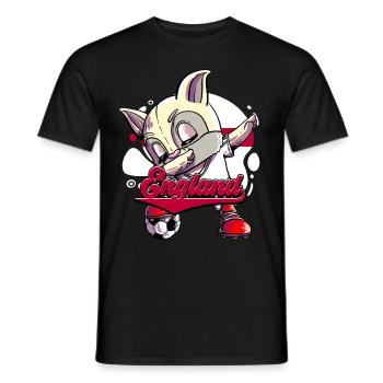 England Fußball - Männer T-Shirt - Schwarz - Vorne - AI Model Male 178 light (178cm)