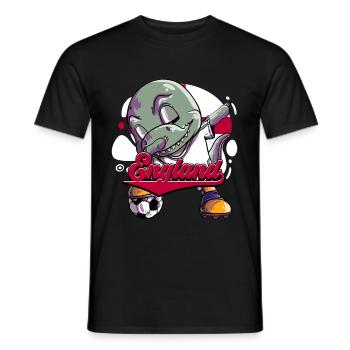 England Fußball - Männer T-Shirt - Schwarz - Vorne - AI Model Male 178 light (178cm)
